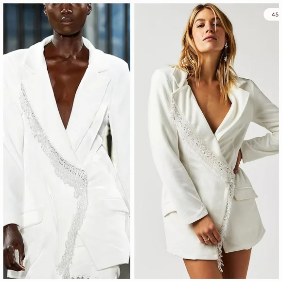 Patbo Velvet Beaded Blazer Dress - Picture 3 of 14